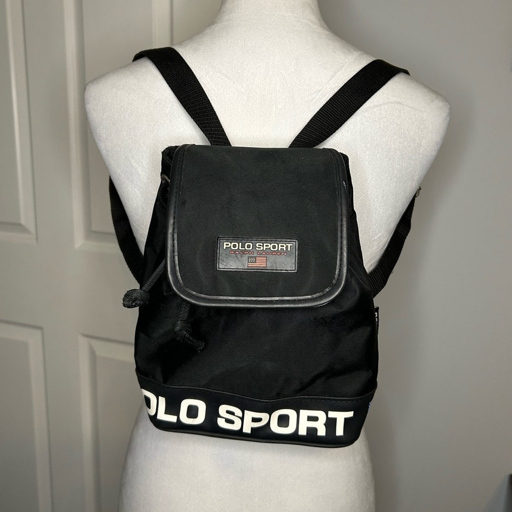 Vintage Polo Sport Small Drawstring Back Pack